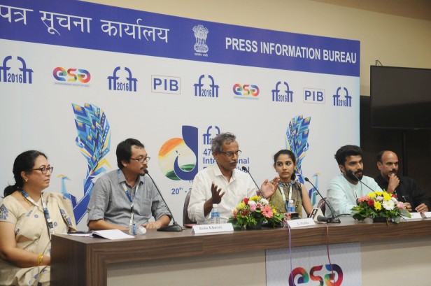 The Director of the feature film ISHTI, Shri G. Prabha & Aathira Patel addressing at a press conference on opening films of Indian Panorama, at the 47th International Film Festival of India (IFFI-2016), in Panaji, Goa on November 21, 2016.